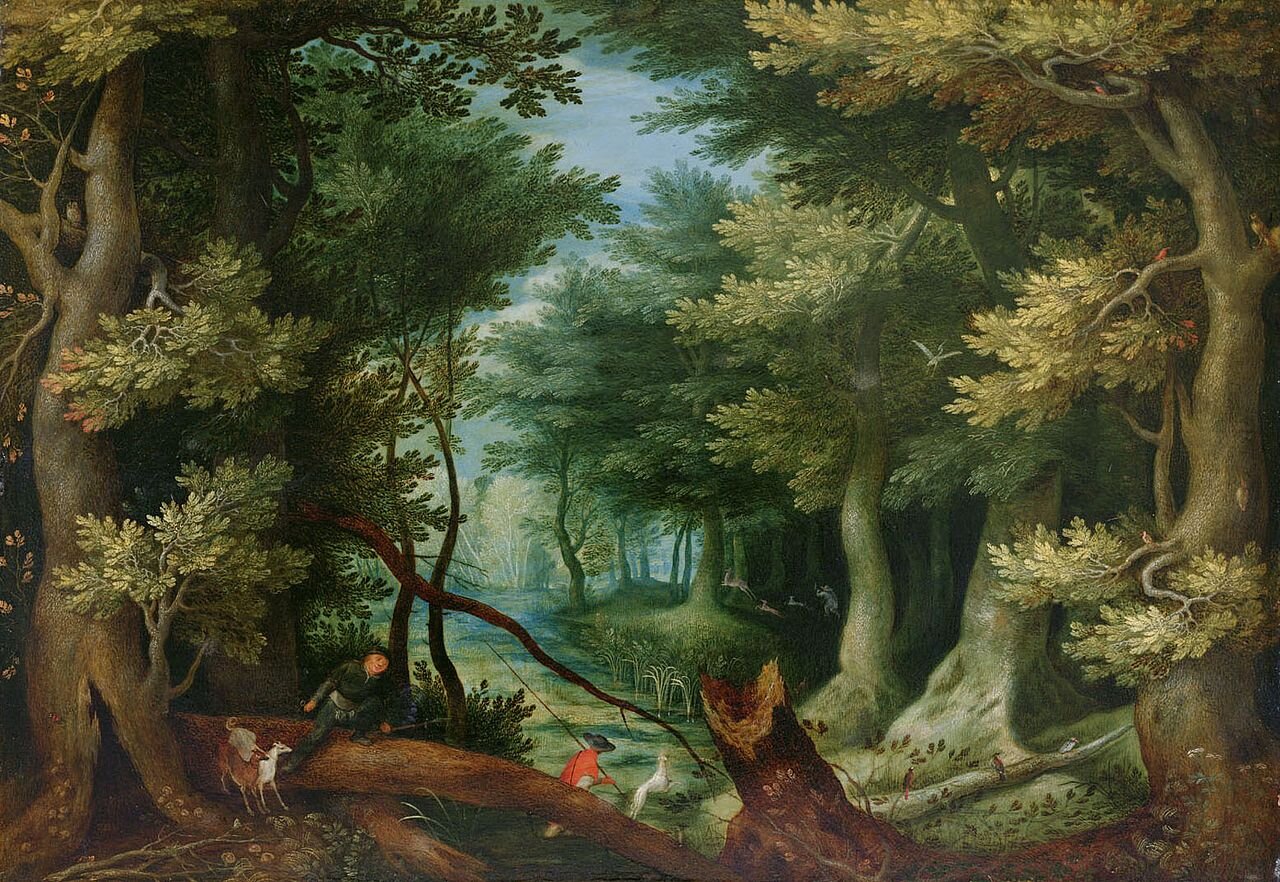 Brueghel, Jan - Forest landscape with deer hunt.jpg