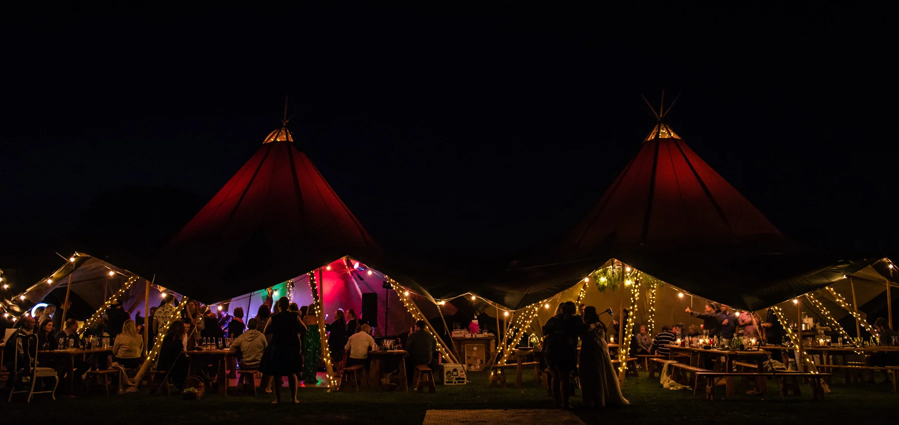 Tipi Lane - A night time view.