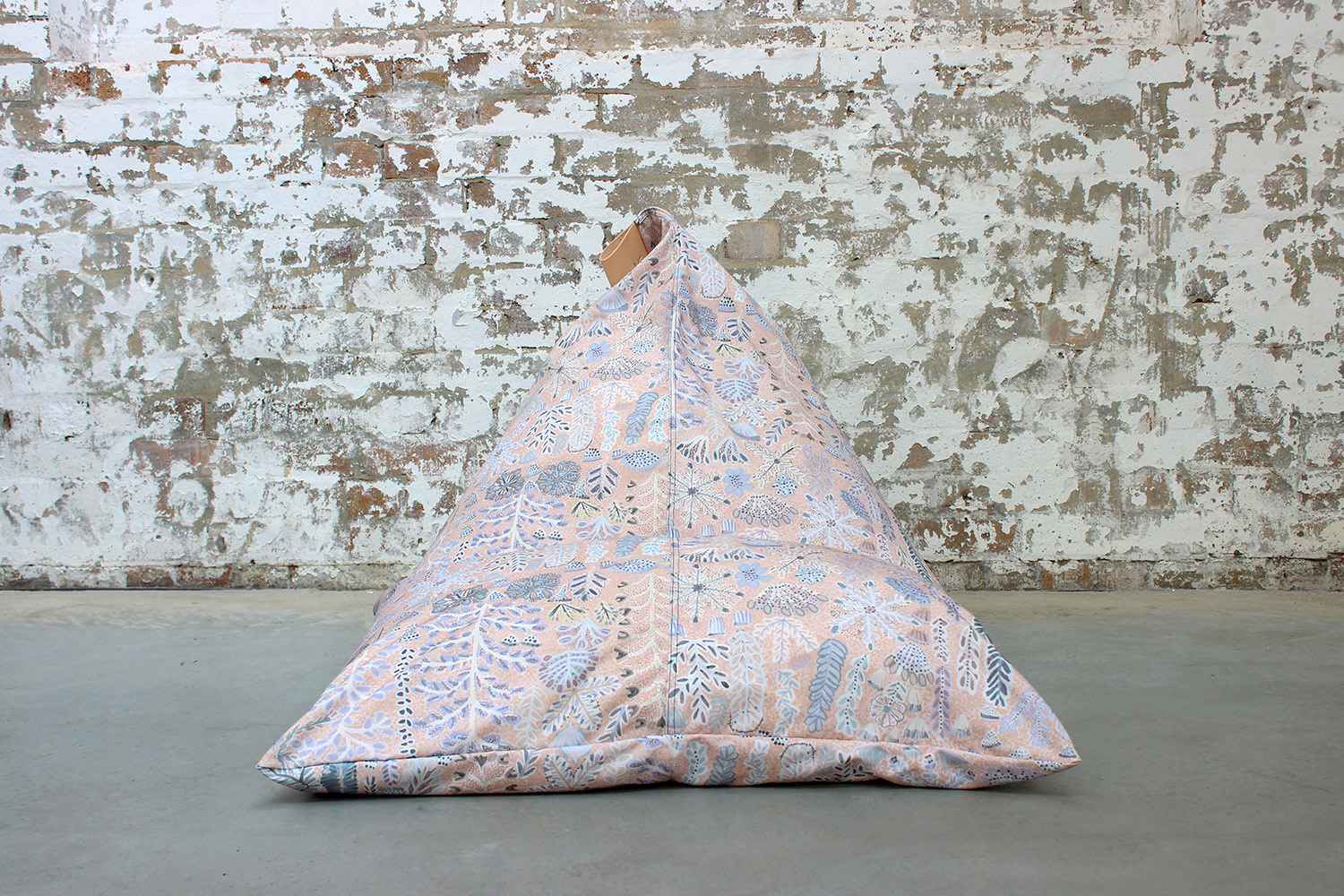 Willie Weston_Ampilatwatja Collection_fabric_Sugarbag Dreaming_Desert Rose_beanbag