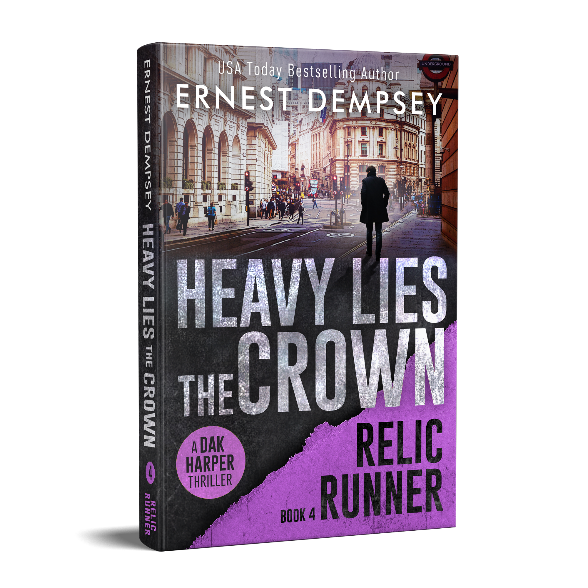 Officially Autographed Paperback edition of Heavy Lies the Crown: Relic Runner Book 4