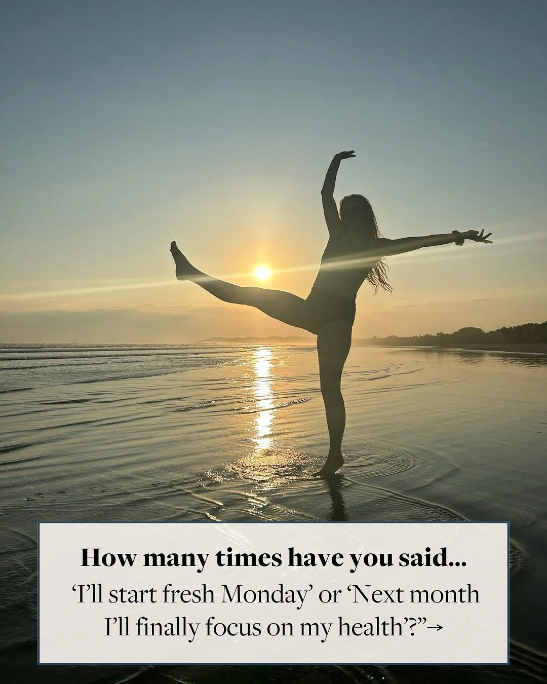 How many times have you promised yourself, &ldquo;I&rsquo;ll start fresh Monday&rdquo; or &ldquo;Next month I&rsquo;ll finally focus on my health&rdquo;? 😅

Here&rsquo;s the thing: there&rsquo;s no perfect time. (But that&rsquo;s not a bad thing!) 
