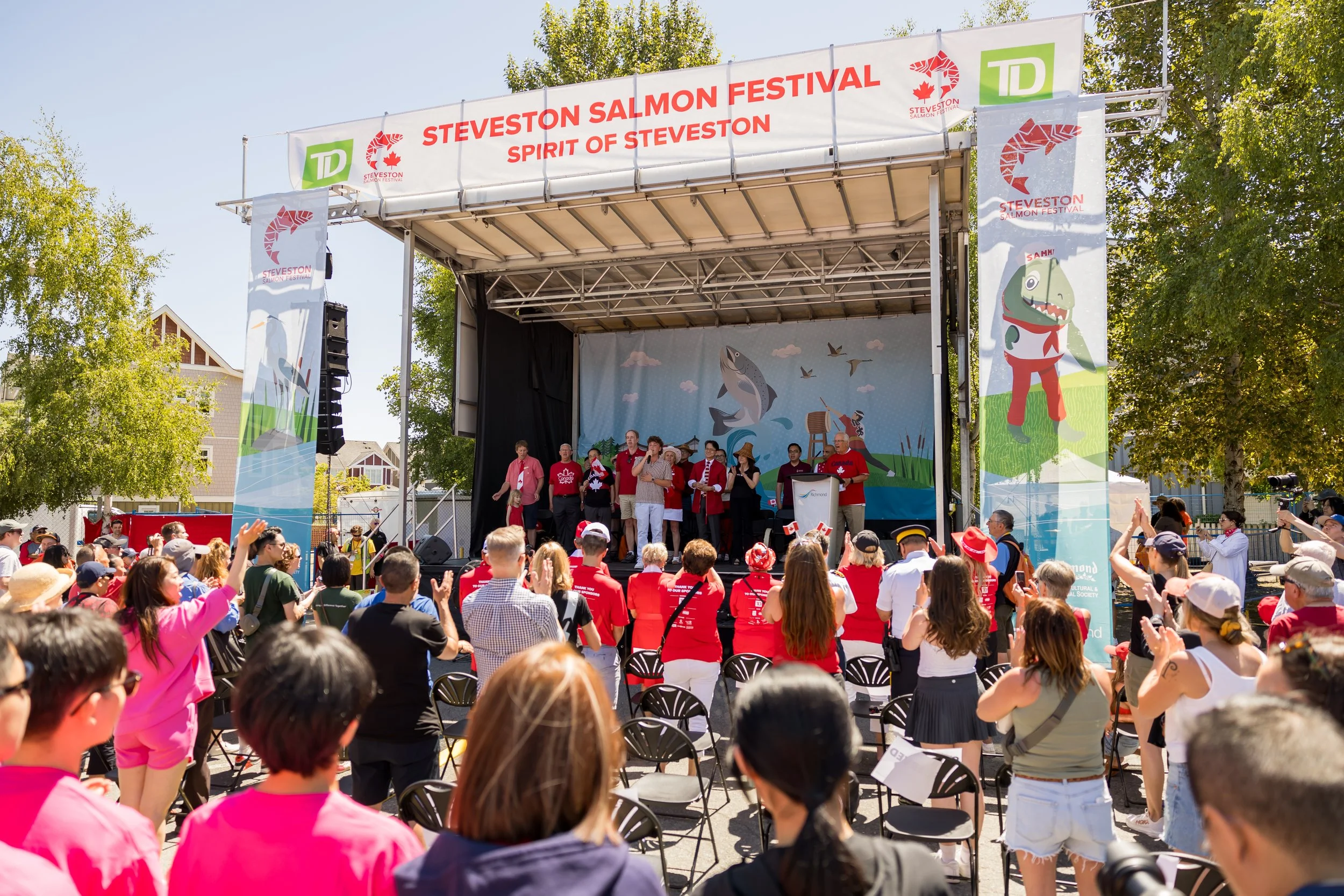   Steveston Salmon Festival   As a longstanding event beginning in 1946, the Steveston Salmon Festival is a beloved event hosted annually in Richmond, BC on Canada Day. With over 75,000 attendees each year, the event offers a host of family-friendly 