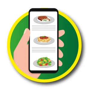 Digital menu: QR codes to direct diner to e-menu page using diner’s own smart device