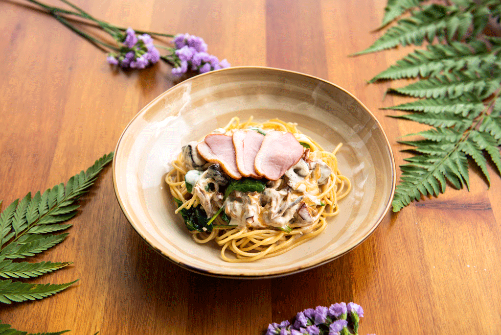  Mushroom Ragout with Smoked Duck 