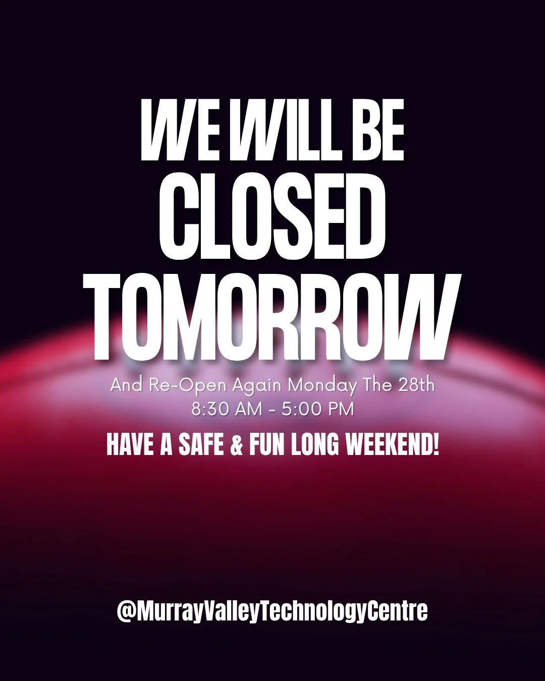 🏆C L O S E D - T O M O R R O W 🏆
For the AFL Eve long weekend!
Who are you barracking for this weekend? 
Freo or the Lions? ⚓🦁