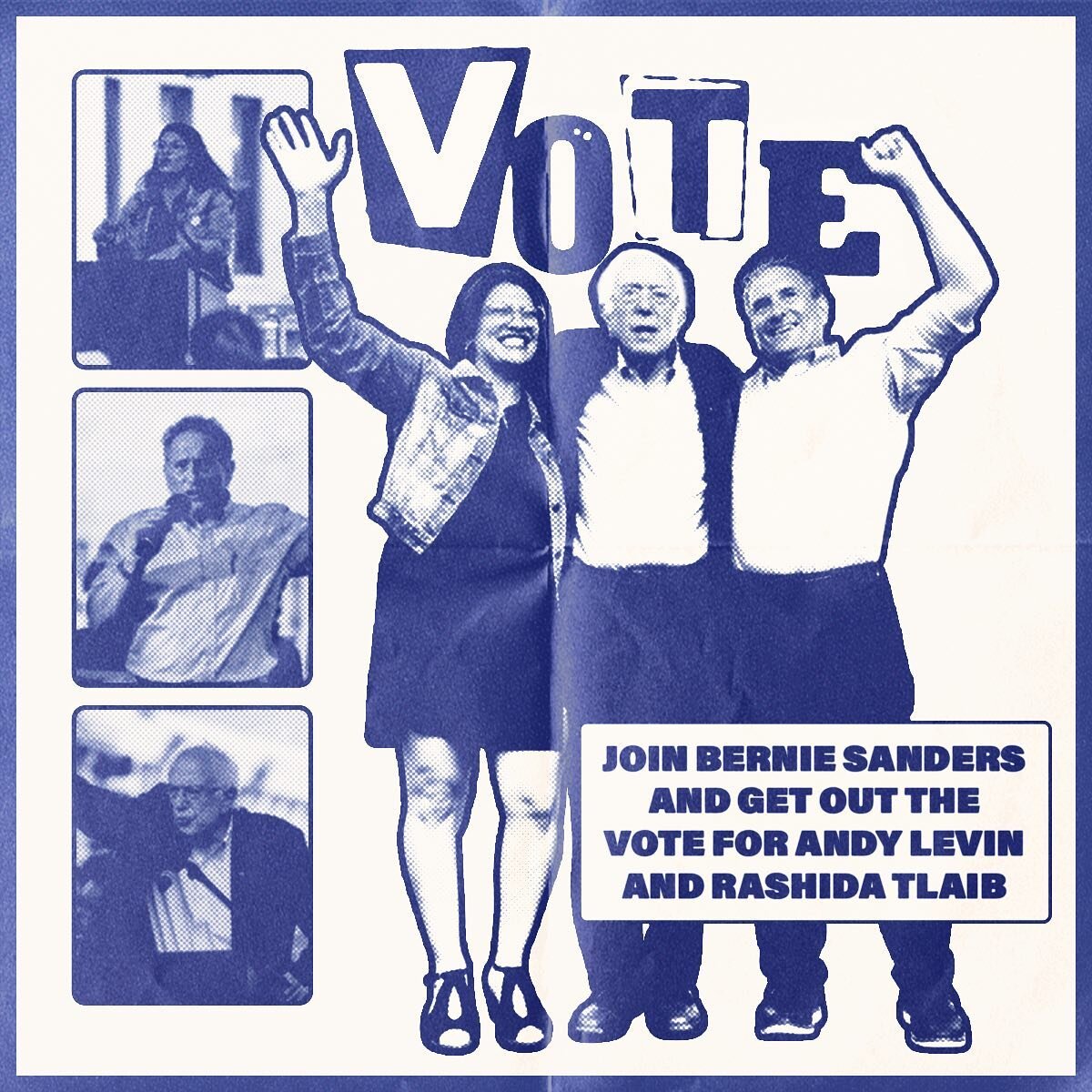 Today&rsquo;s the day! Find your polling place and vote/ get out the vote for @andylevinmi and @rashidatlaib. Today&rsquo;s your chance to show up for them like Bernie Sanders did. 

You can still register to vote and be eligible in this election all