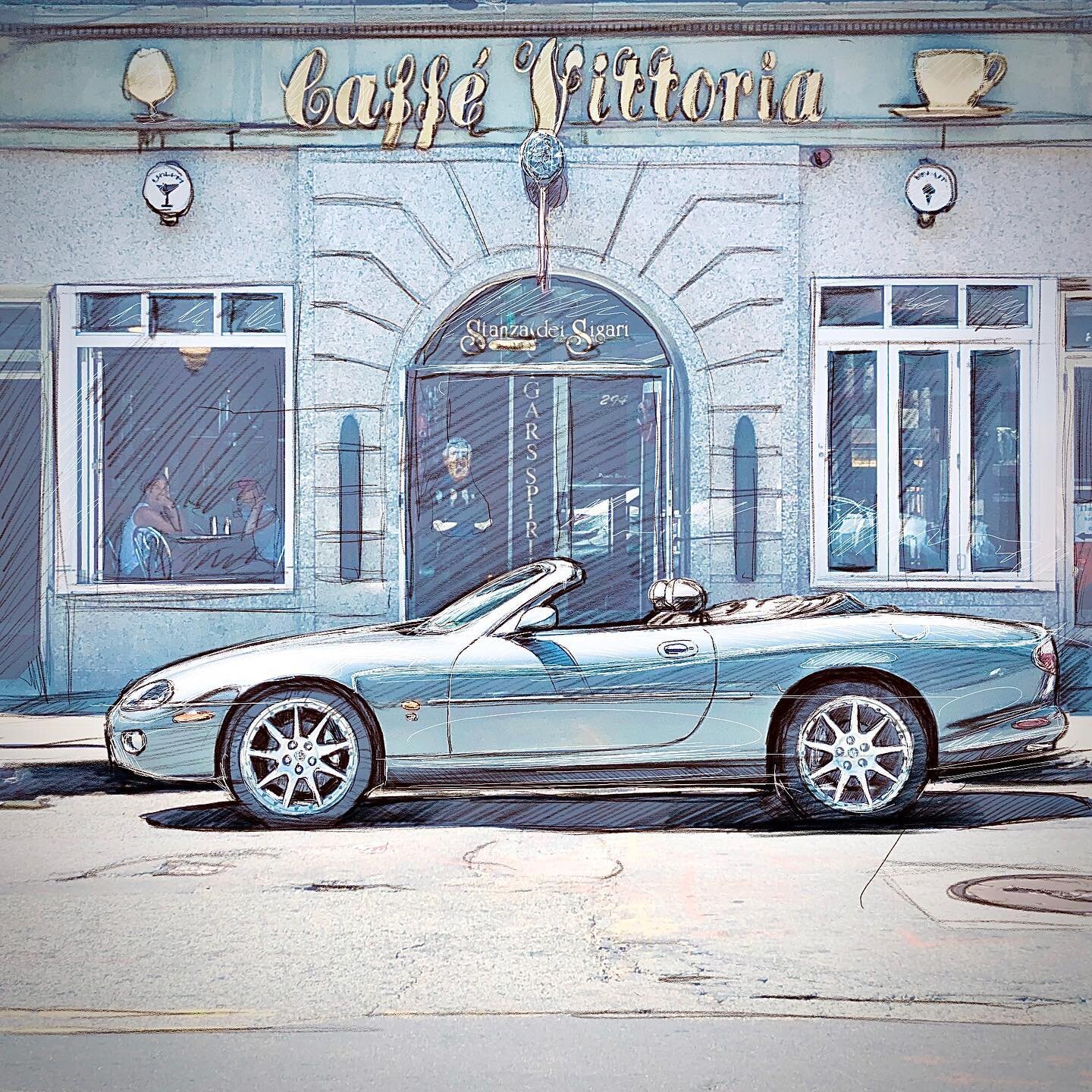 Jaguar XK8
.
.
.
.
.
#jaguar #jaguarxk8 #convertiable #classiccars #sketches #carlifestyle #carphotography #britshcars #cartisgraphy