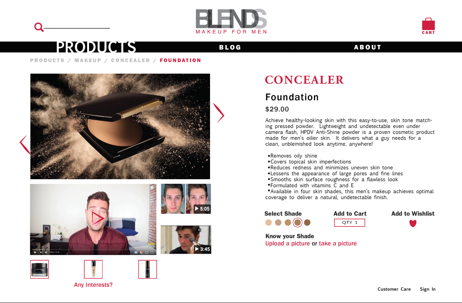 Website Product Page