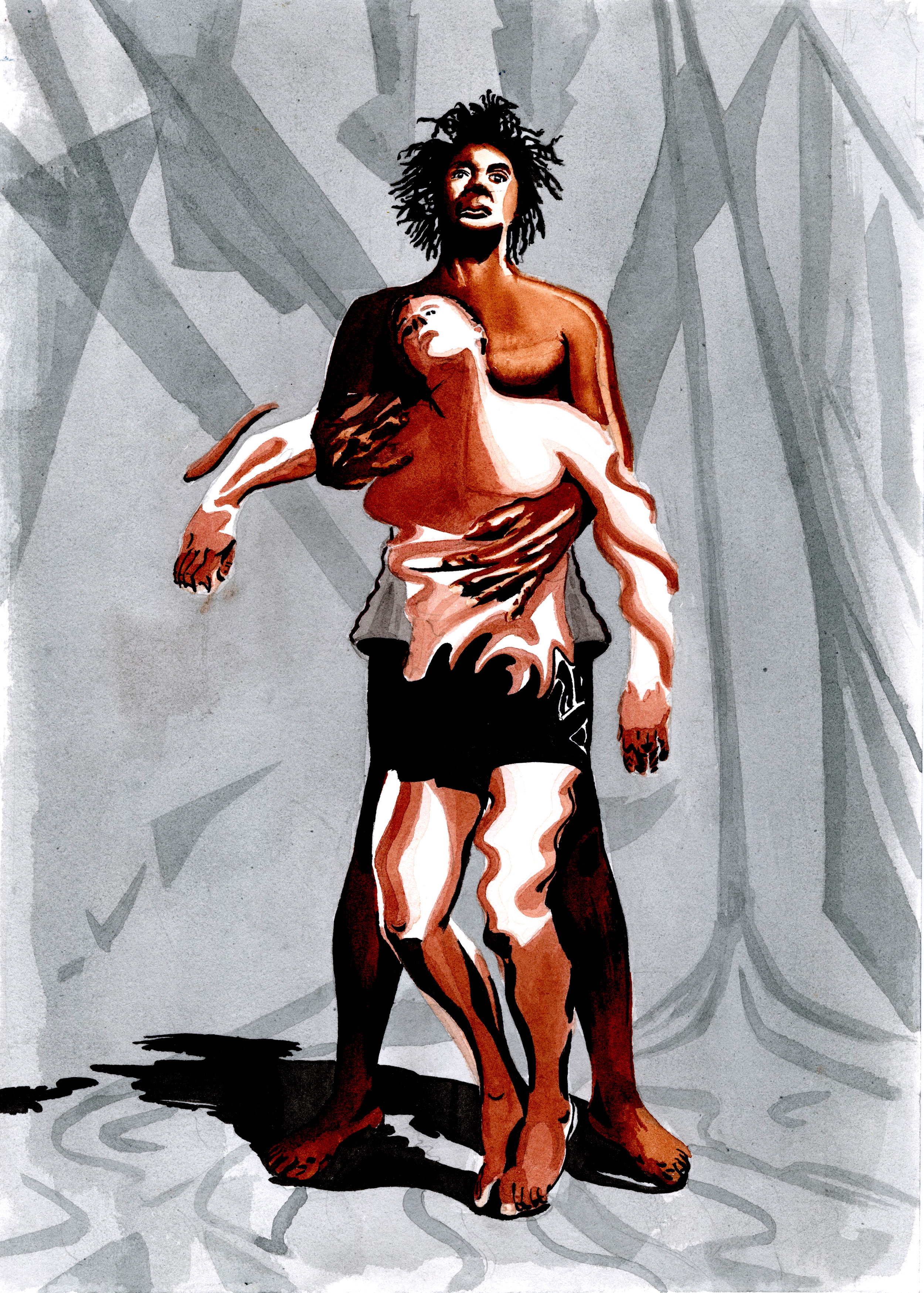 Literary Illustration for "Desire &amp; The Black Masseur" written by Tennessee Williams