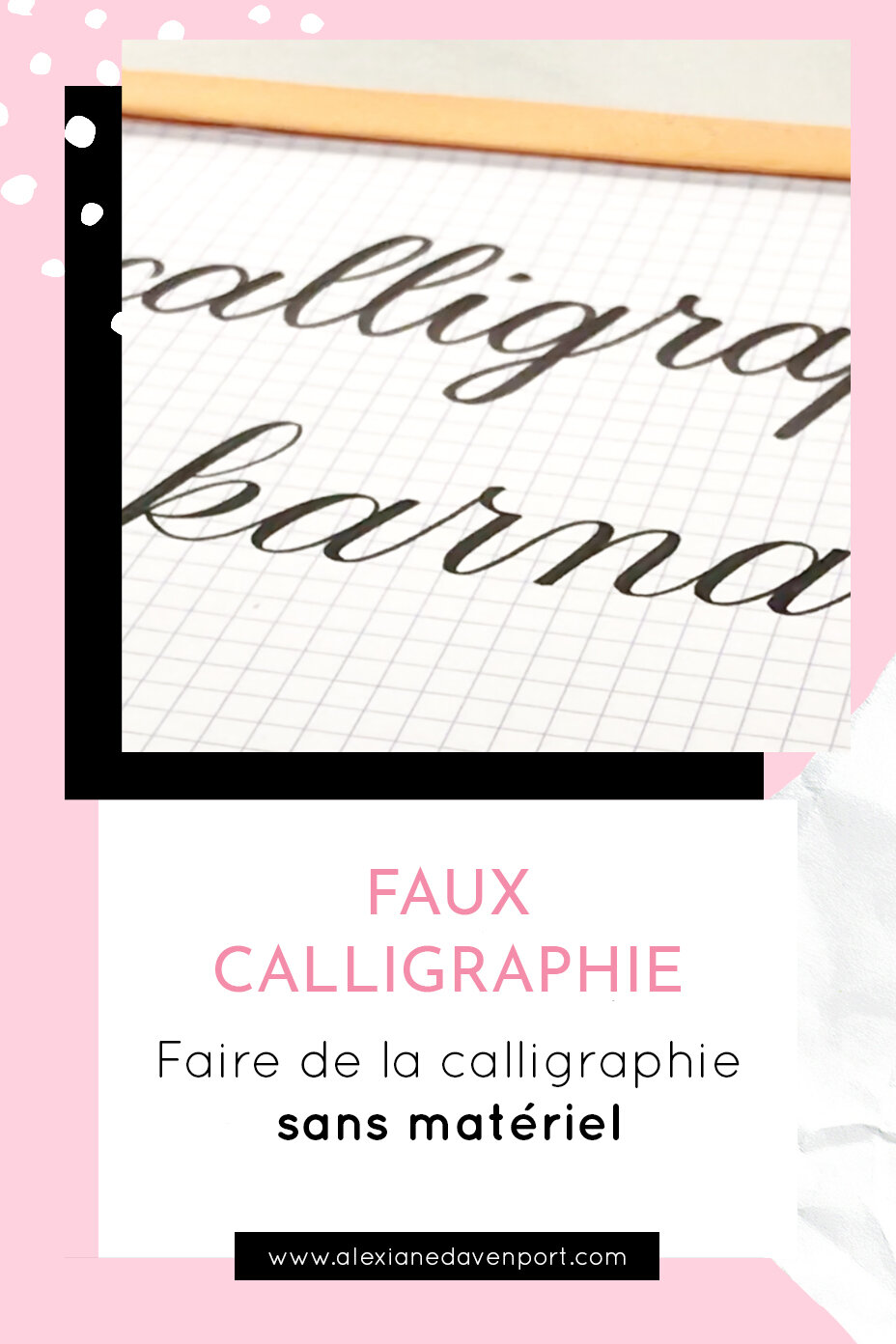 Faux calligraphie : Calligraphier sans matériel (+ fiche lettering  gratuite) — Alexiane Davenport — Lettering Designer, Créatrice de contenu,  Formatrice