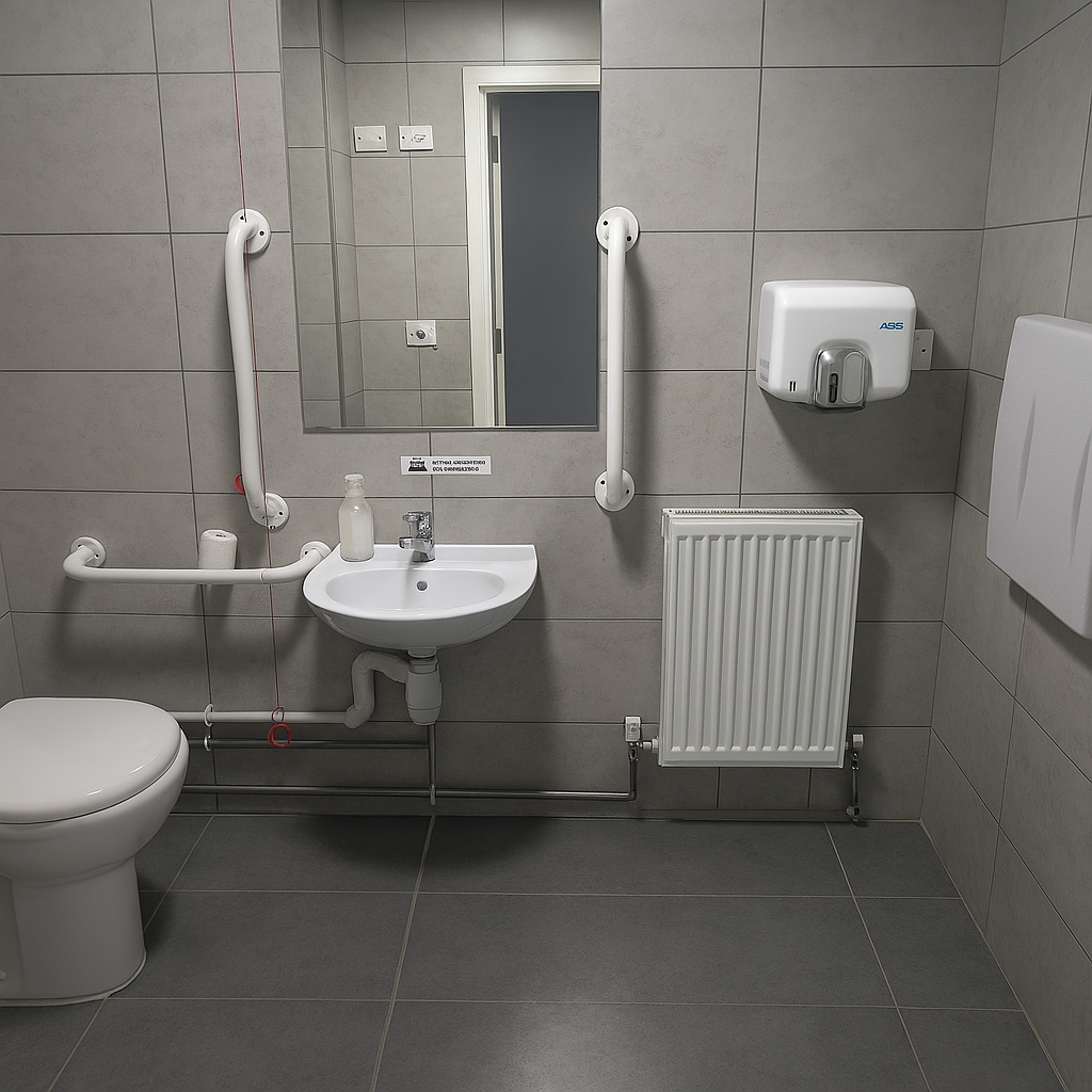 Accessible bathroom and nappy change