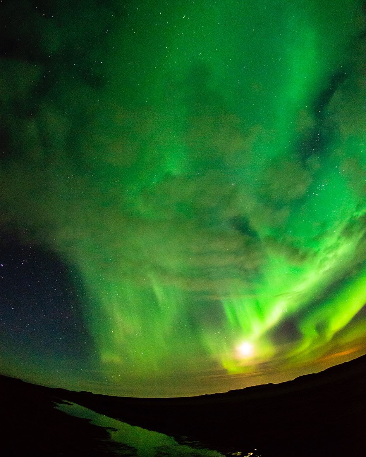 This Aurora Borealis show exploded out of nowhere. My workshop students and I were set up with nervous anticipation on the edge of small pool in south Iceland a few years ago. The crescent moon was setting, a few wispy swirls became apparent&hellip; 