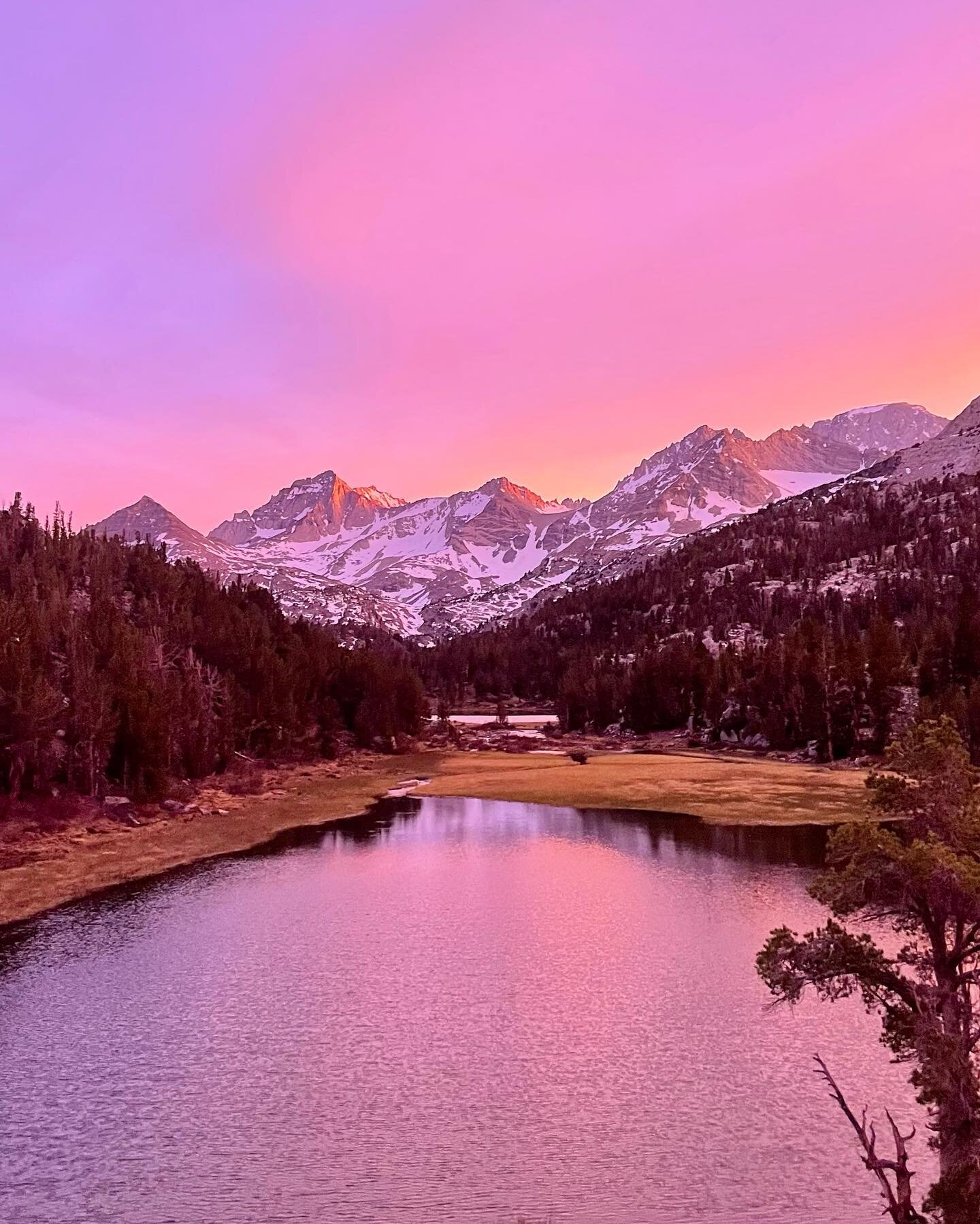 Evening magic in the California High Sierra. When our group arrived at our spot, there was a threat of afternoon and early evening showers and possibly thunderstorms. Fortunately the sky cleared just in time for an incredible sunset and evening of ni