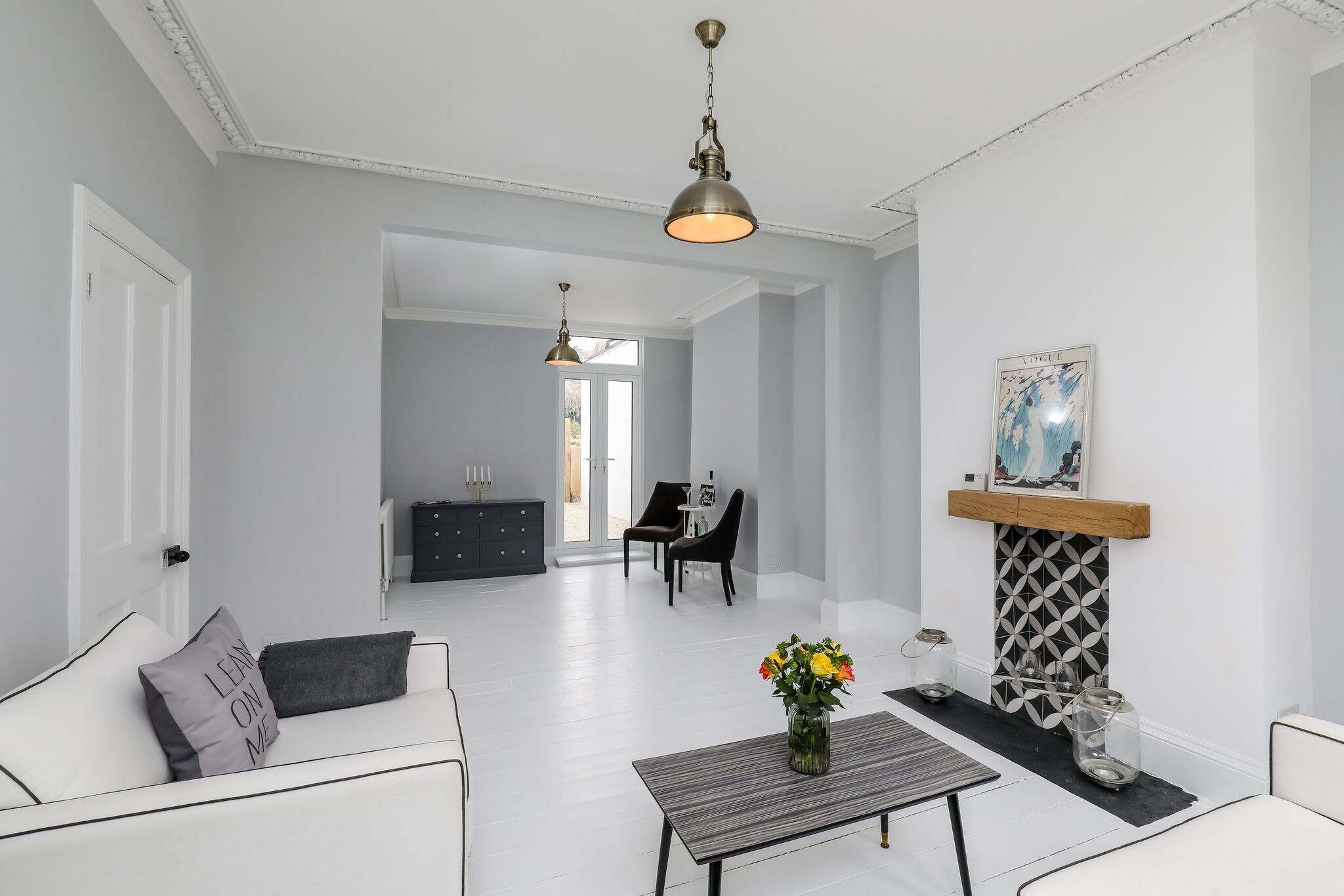 The other aspect of the newly opened up living area. originally two pokey rooms, it’s now a flexible, light, inviting social space.
