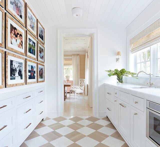 I love finding places to incorporate family memories in the home. We found the perfect spot here in the Butler&rsquo;s pantry. Special thank you to @thomas.melhorn who didn&rsquo;t even flinch when I asked them to do this custom floor. 😉 Team work. 