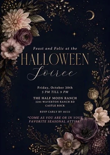 Zazzle Botanical Gothic Floral Halloween Party Invitation (Front (Vertical)).jpg