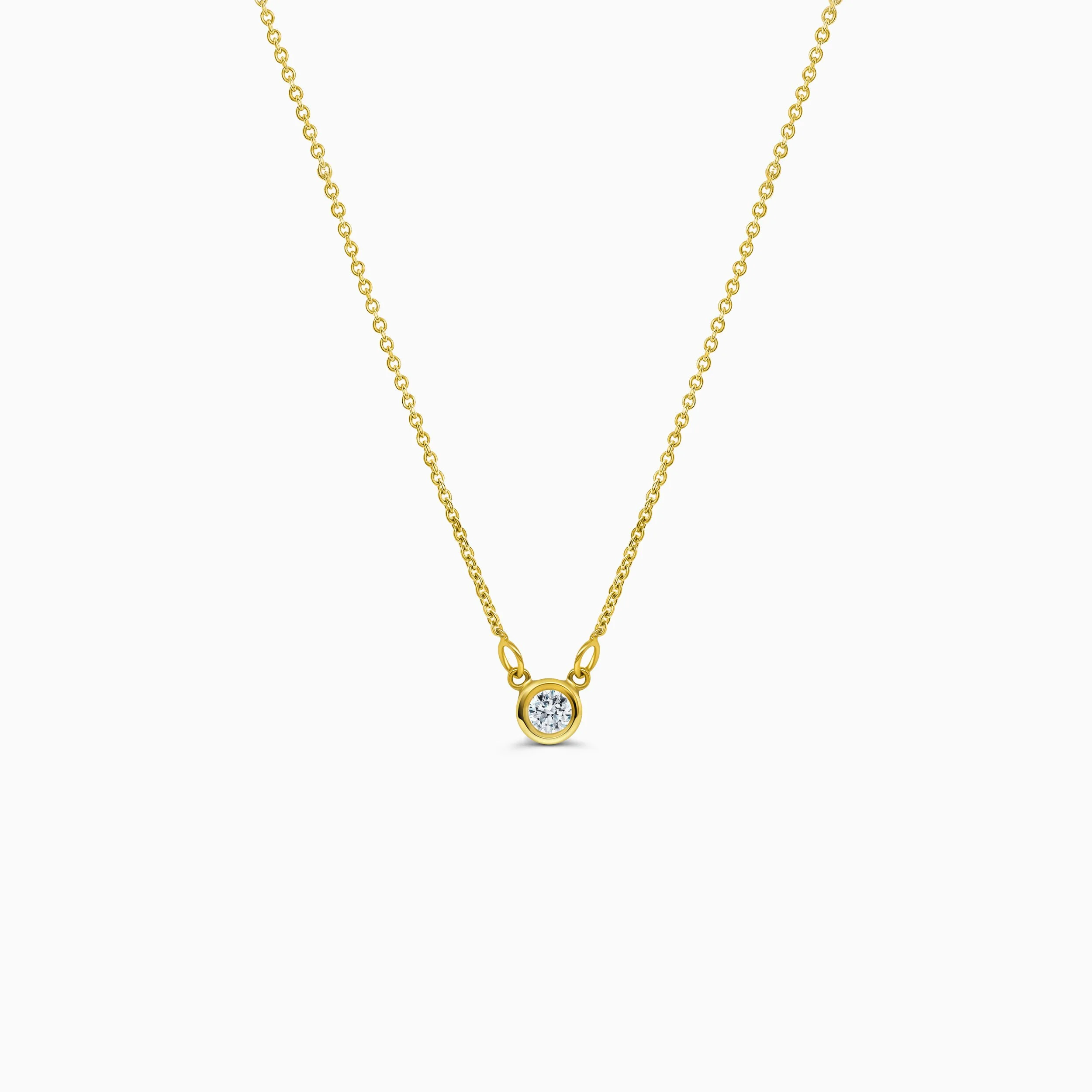 Single Stone Diamond Necklace