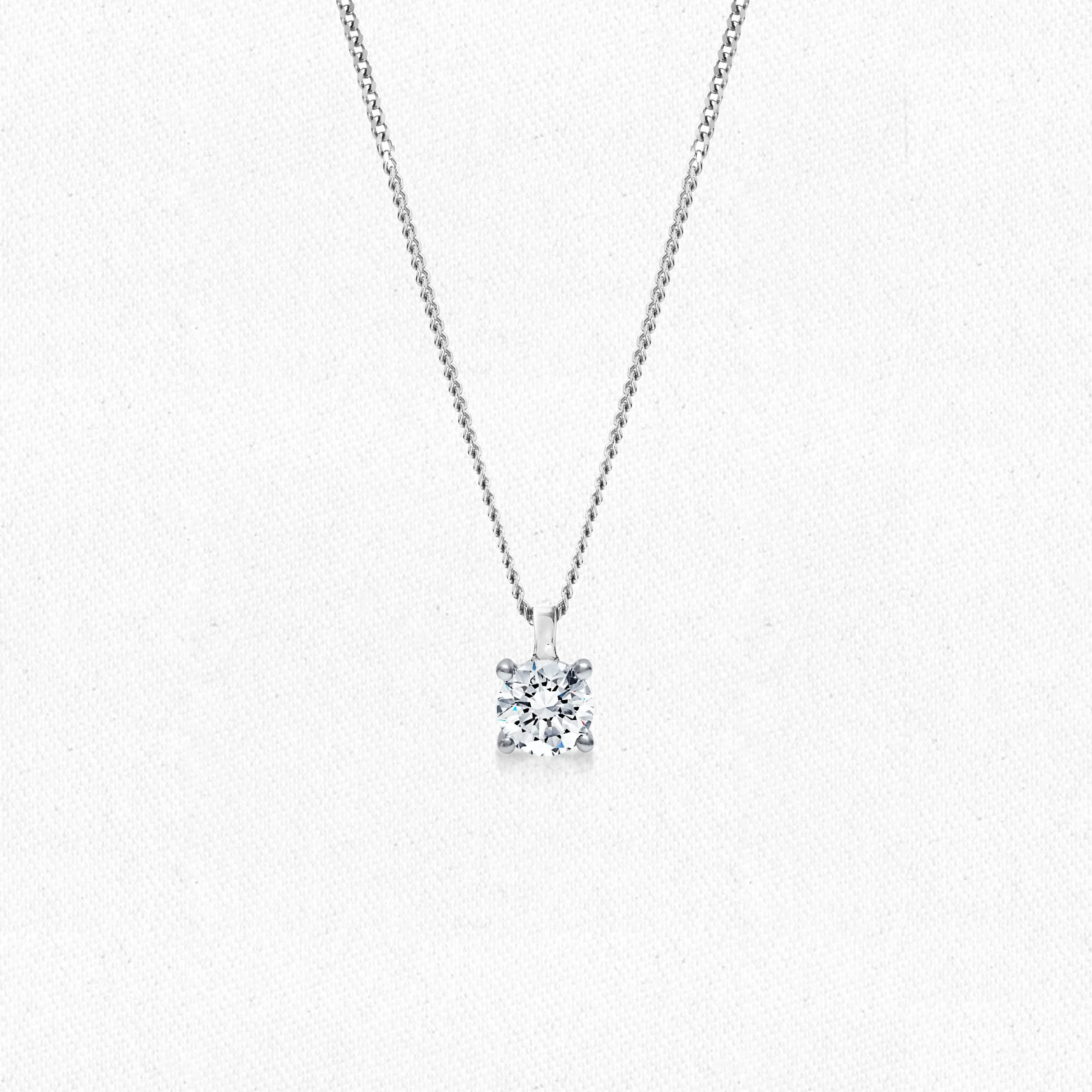 Single Stone Diamond Pendant