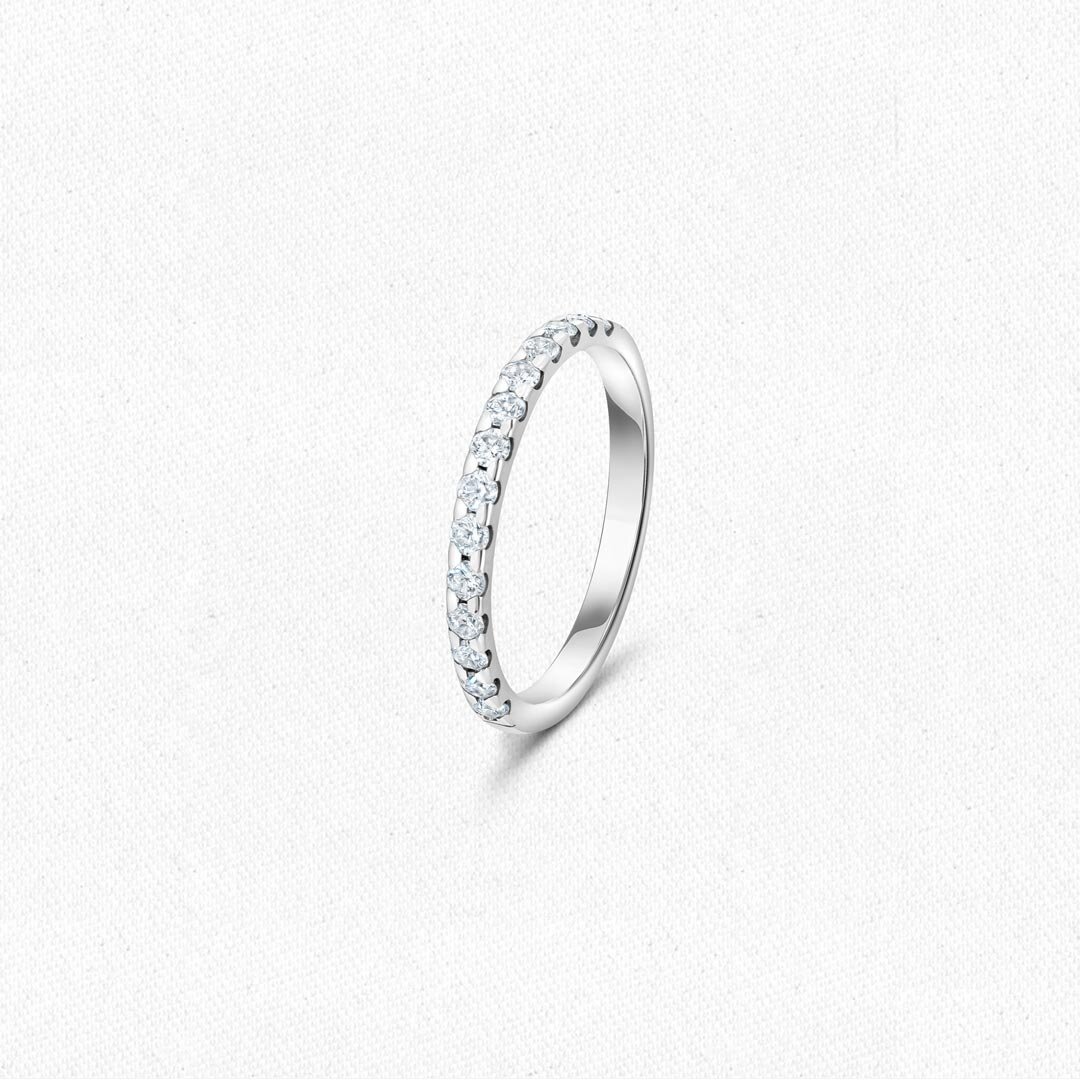 Diamond Band With 'Scallop' Setting