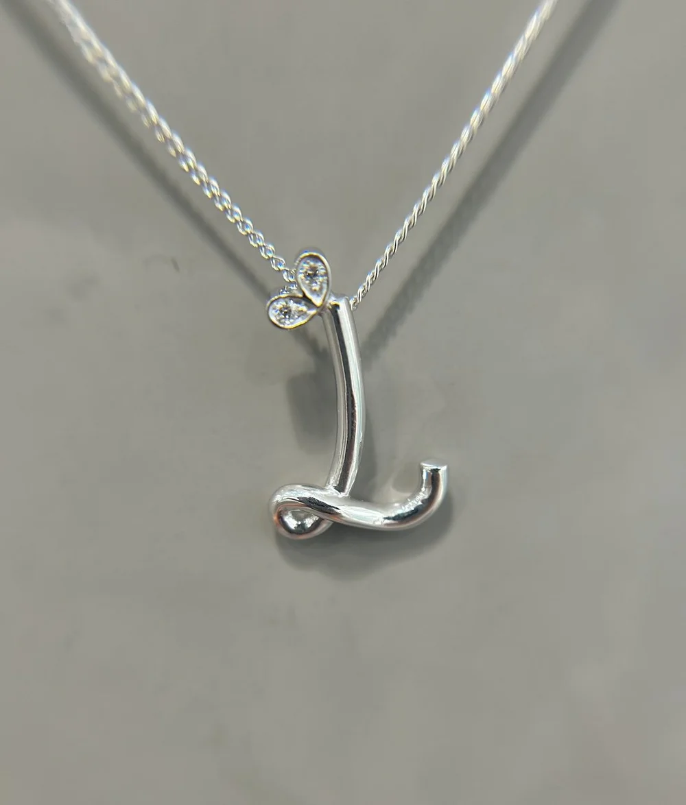 Initial Pendant with Diamond Detailing L Christopher James Jewellers Diamond Specialist Since 1978