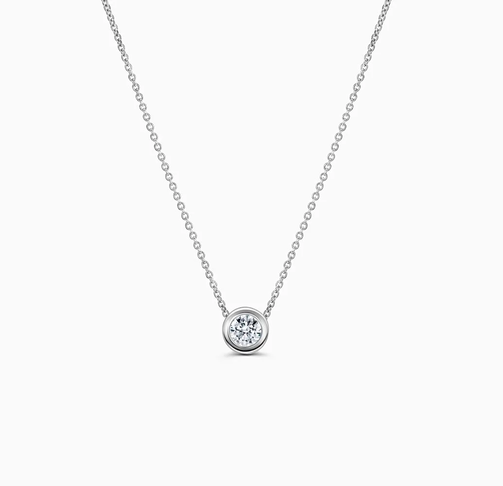 Single Stone Diamond Necklace