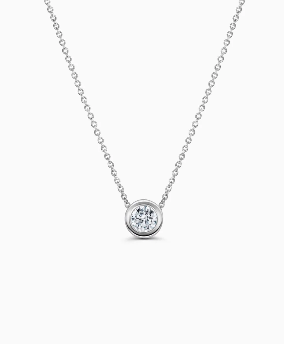 Single Stone Diamond Necklace