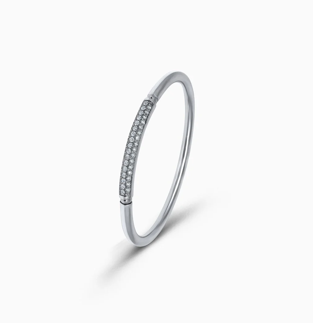 Cinderella Pave Diamond Bangle