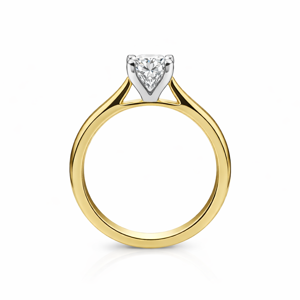 Round Brilliant Cut Diamond Solitaire Yellow Gold