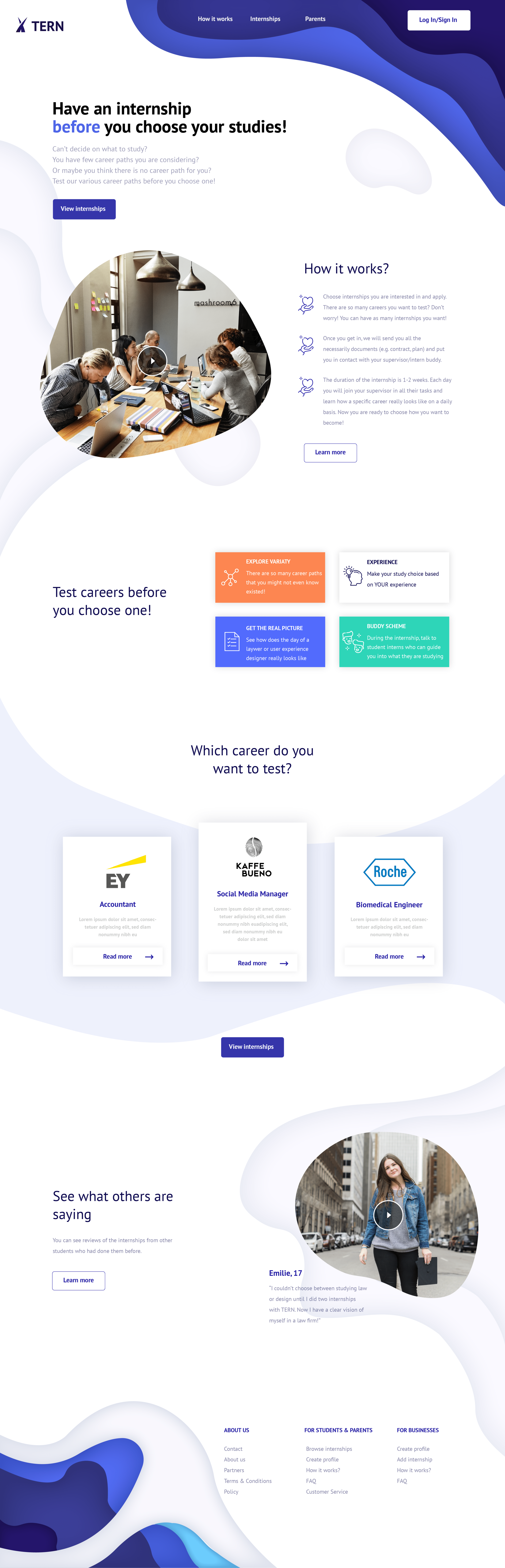 Landing page proposal