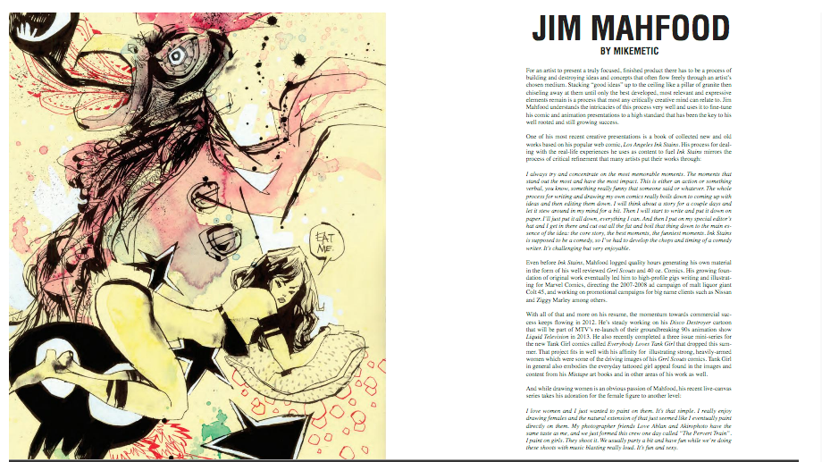 Jim Mahfood interview in Art Whino’s Whino Magazine # 2