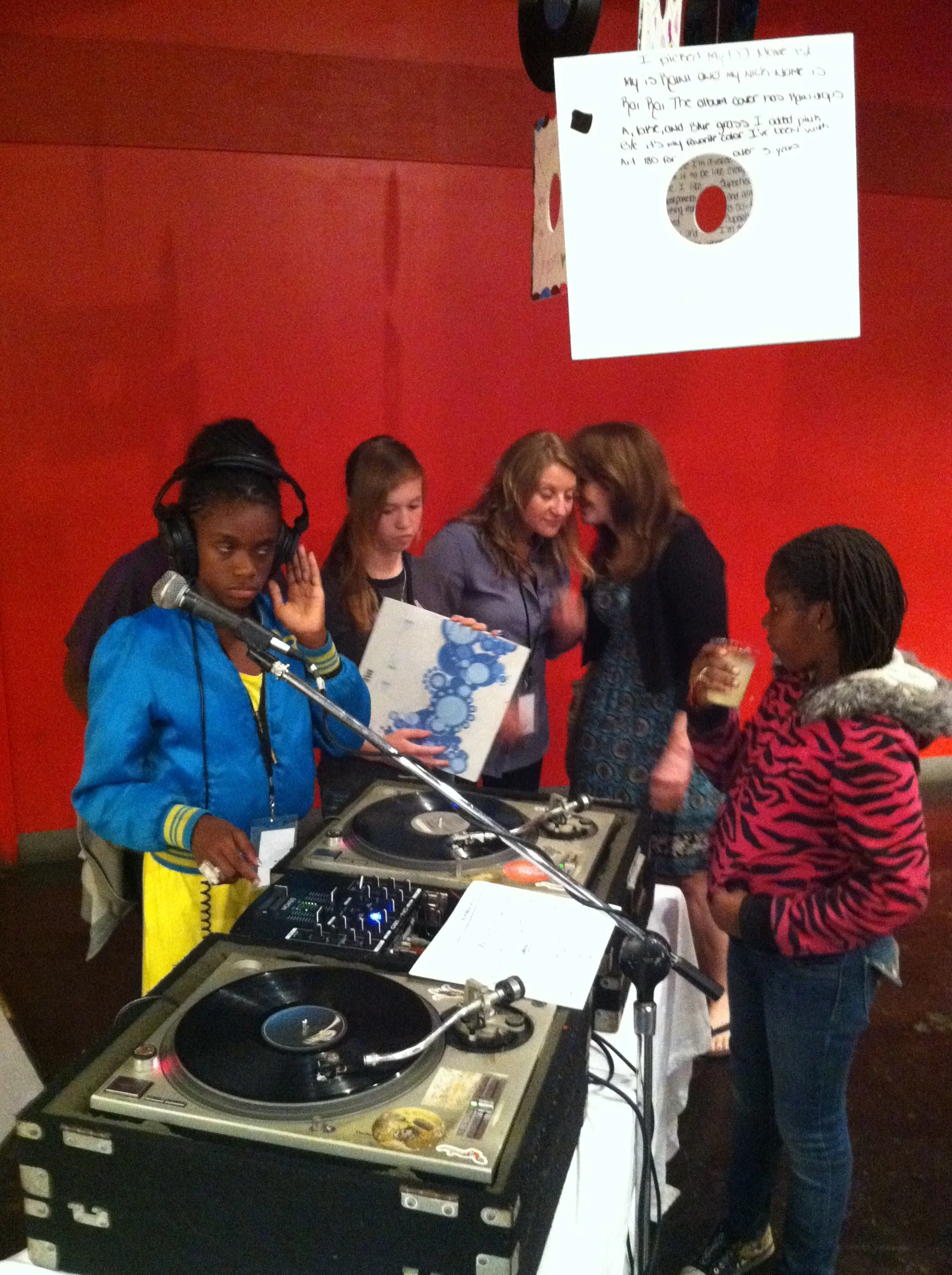 Participants in the DJ and Vinyl Appreciation Class providing the soundtrack for The Big Show (2010)