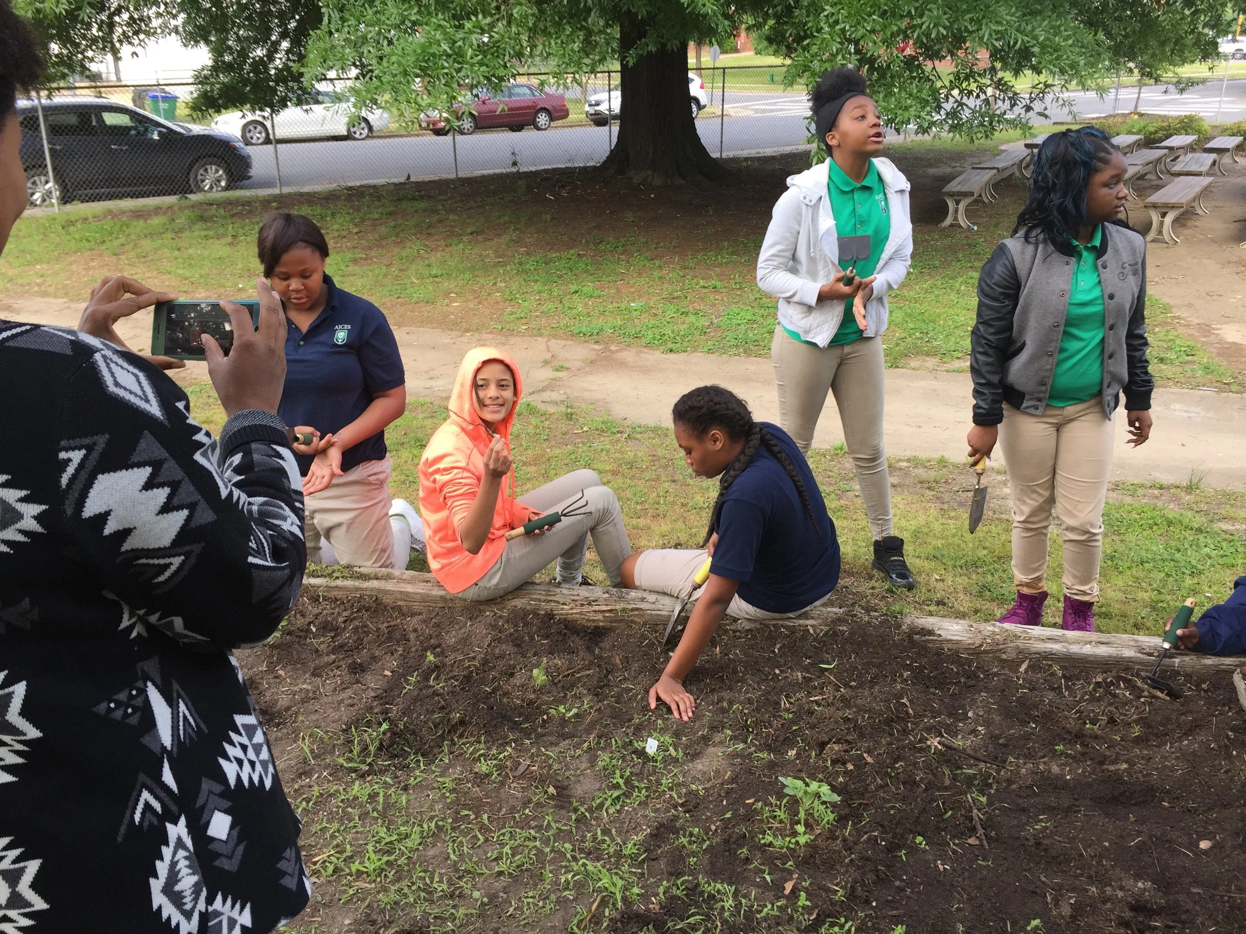 Middle school students at Anna Julia Cooper Episcopal School (AJCES), 2017