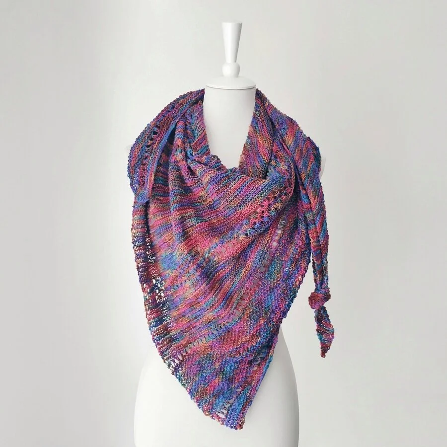 Openwork Lattice Shawl with Darn Good Yarn