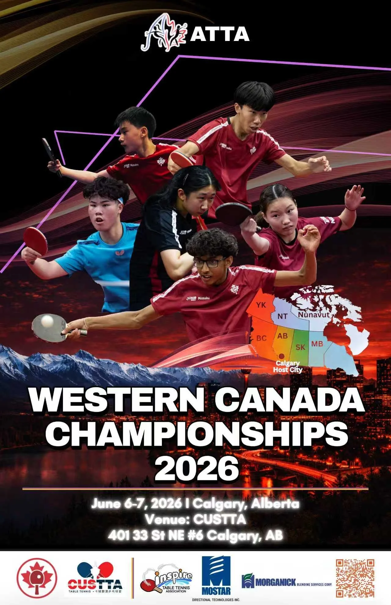 Western Canada Championships Registration through TTSASK