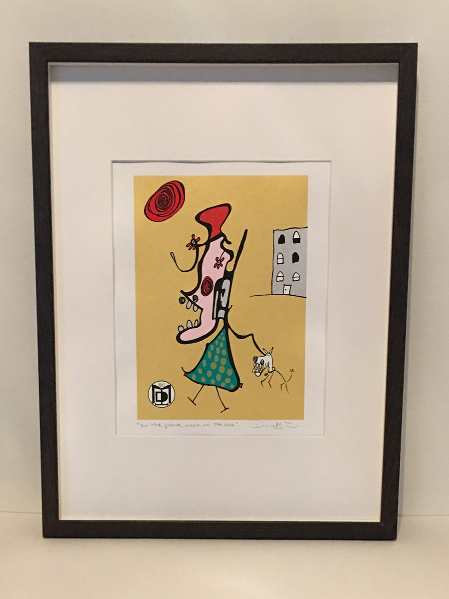 On The Phone, Walking The Dog