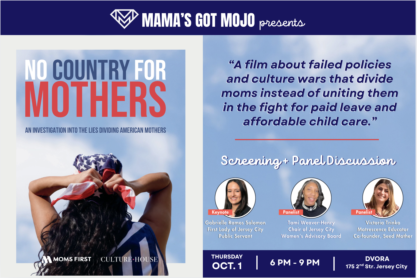 No Country For Mothers -Screening+Panel
