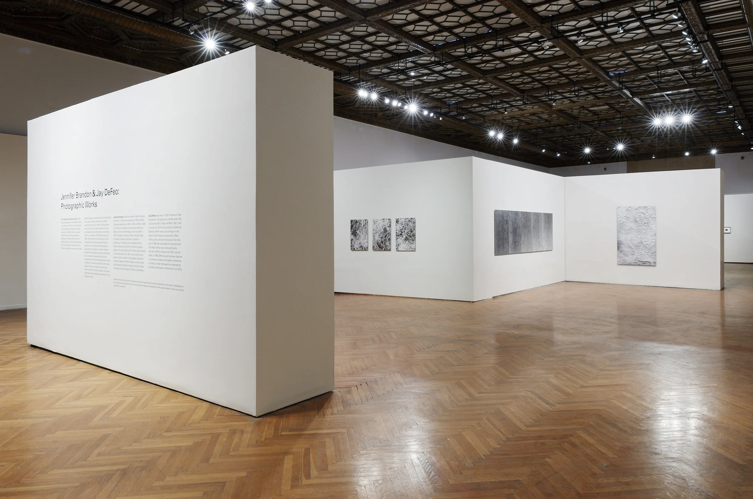 Installation, Mills College Art Museum, left to right:
