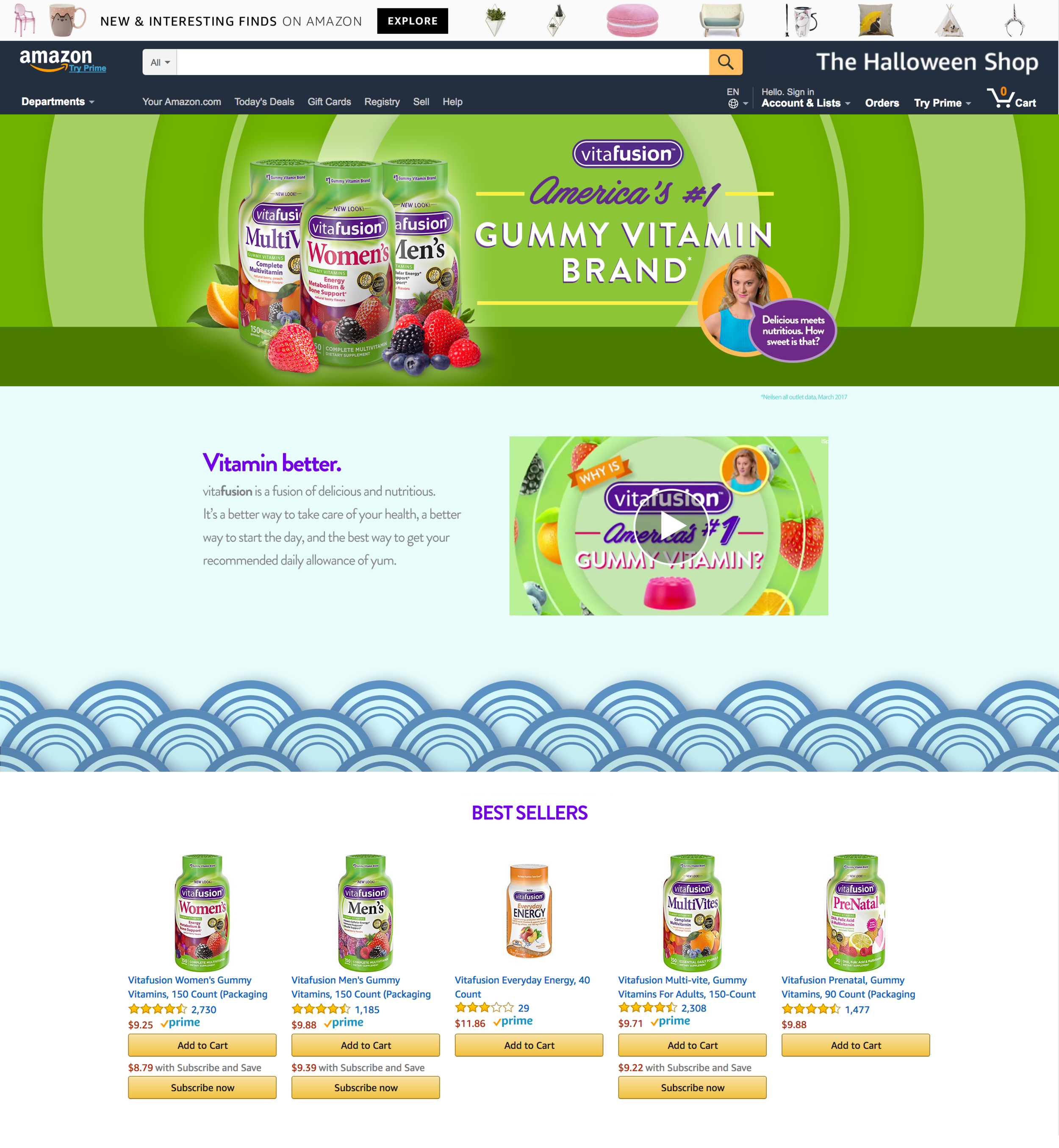 Vitafusion - Amazon Landing Page
