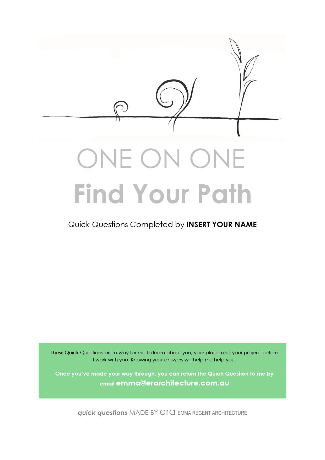 ONE ON ONE Find Your Path