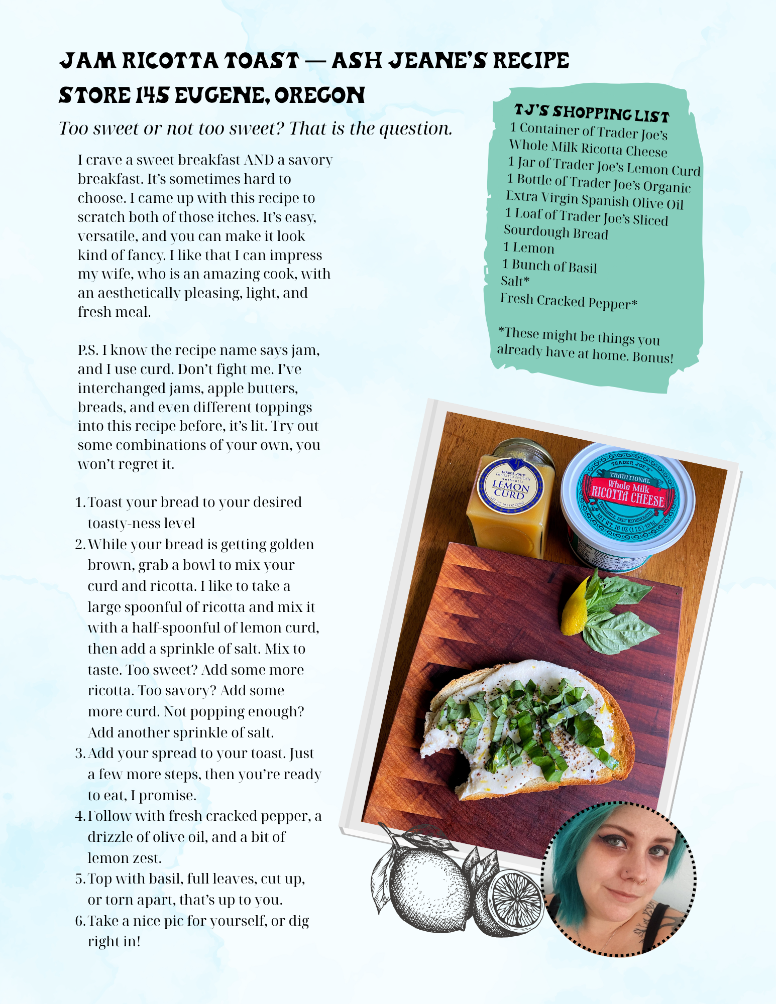 Trader Joe's Recipe Book Mock Up