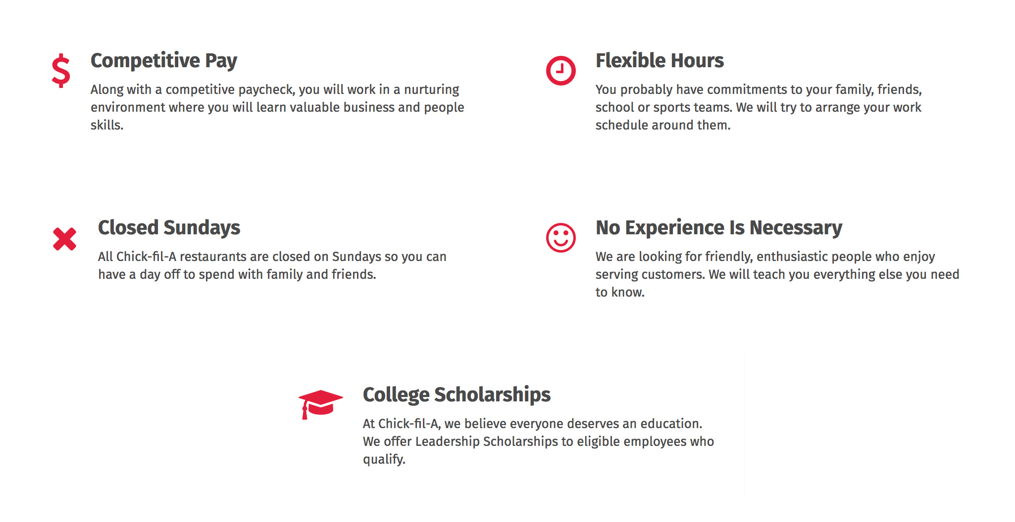 Apply — ChickfilA Belterra