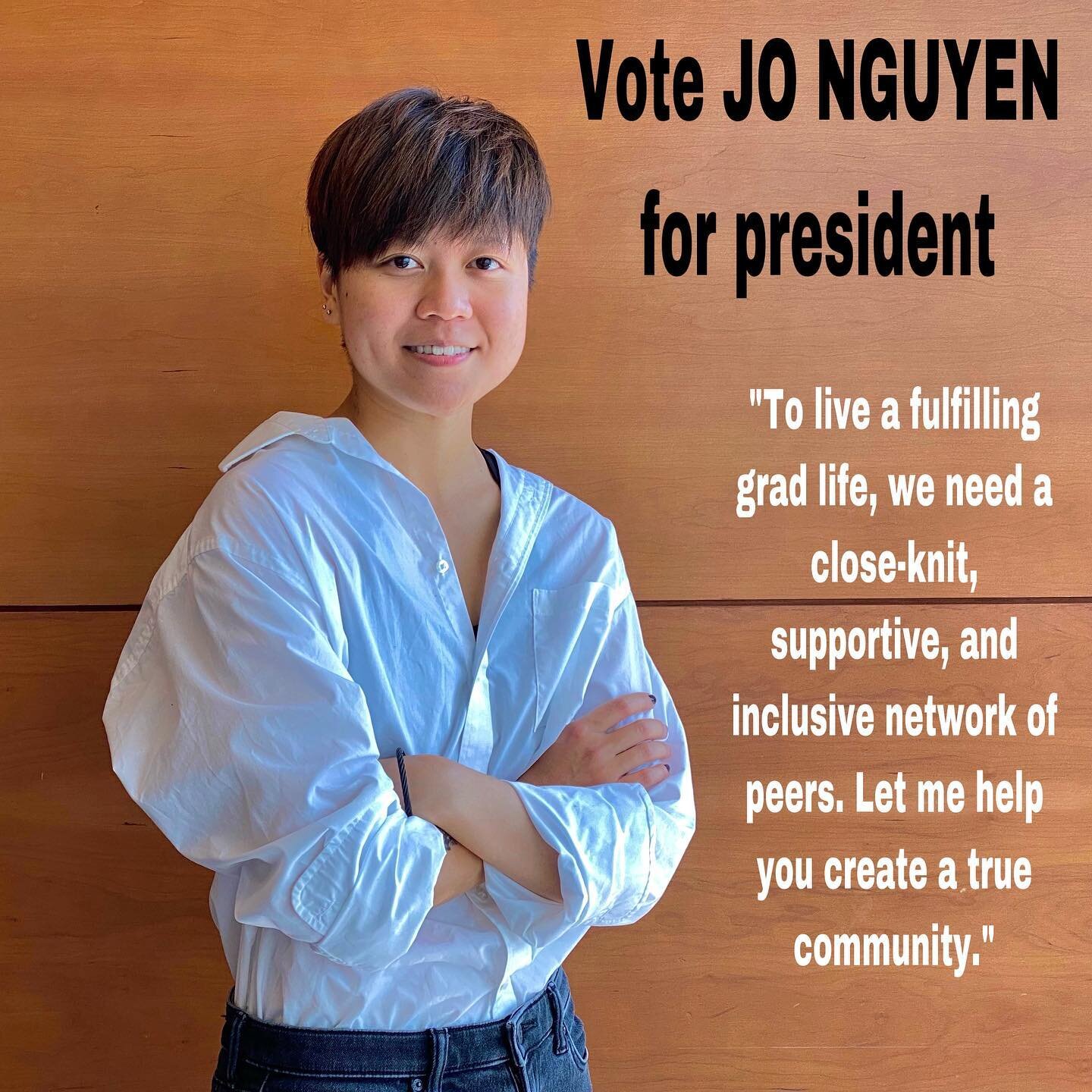 Our PhD candidate Jo Nguyen is running for president of the Donnelly Centre Student Association!! 
Jo has awesome ideas to foster a supportive, inclusive, and meaningful graduate student community. Check out their agenda and vote at https://docs.goog