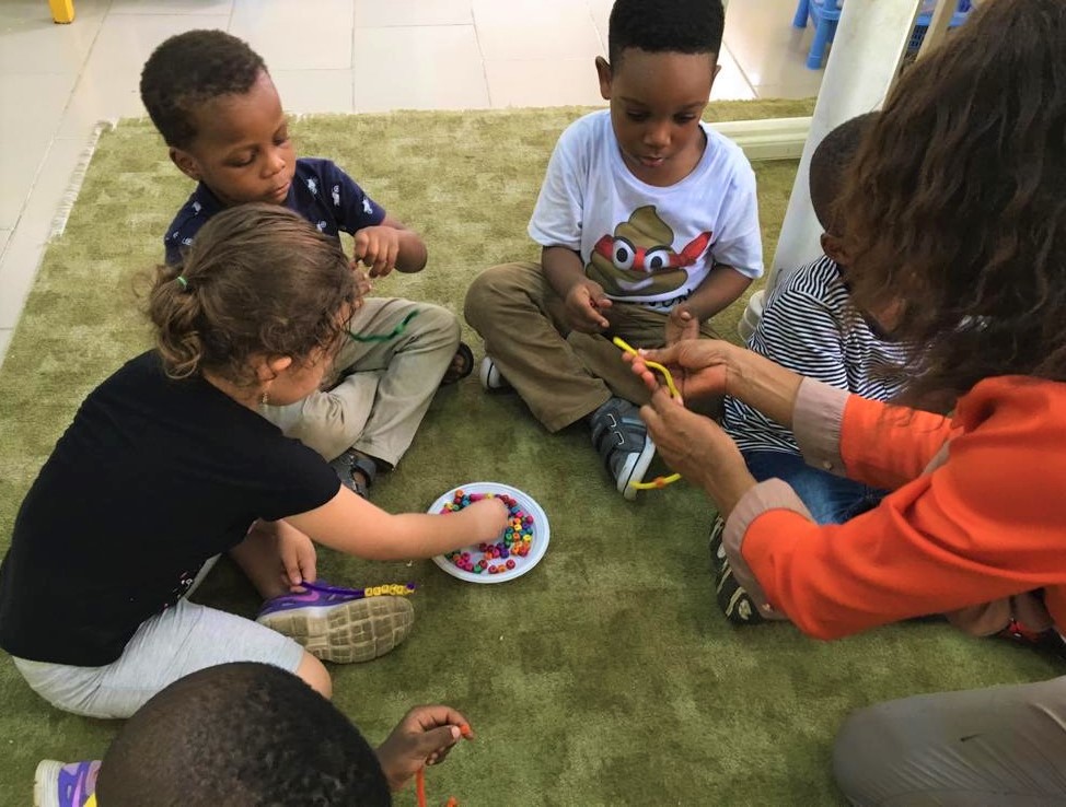Bead-making in Nursery!