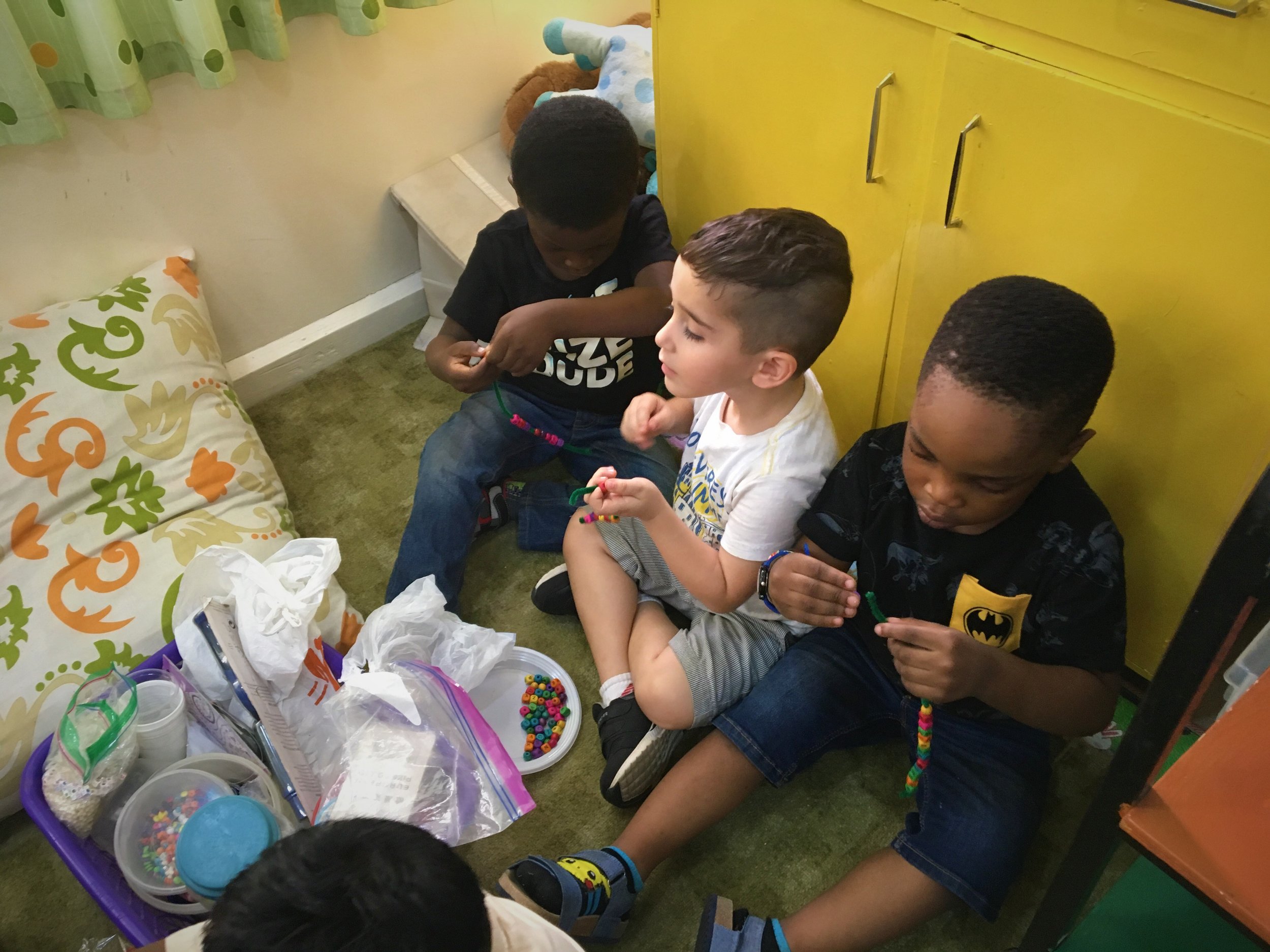 Bead-making in Nursery!