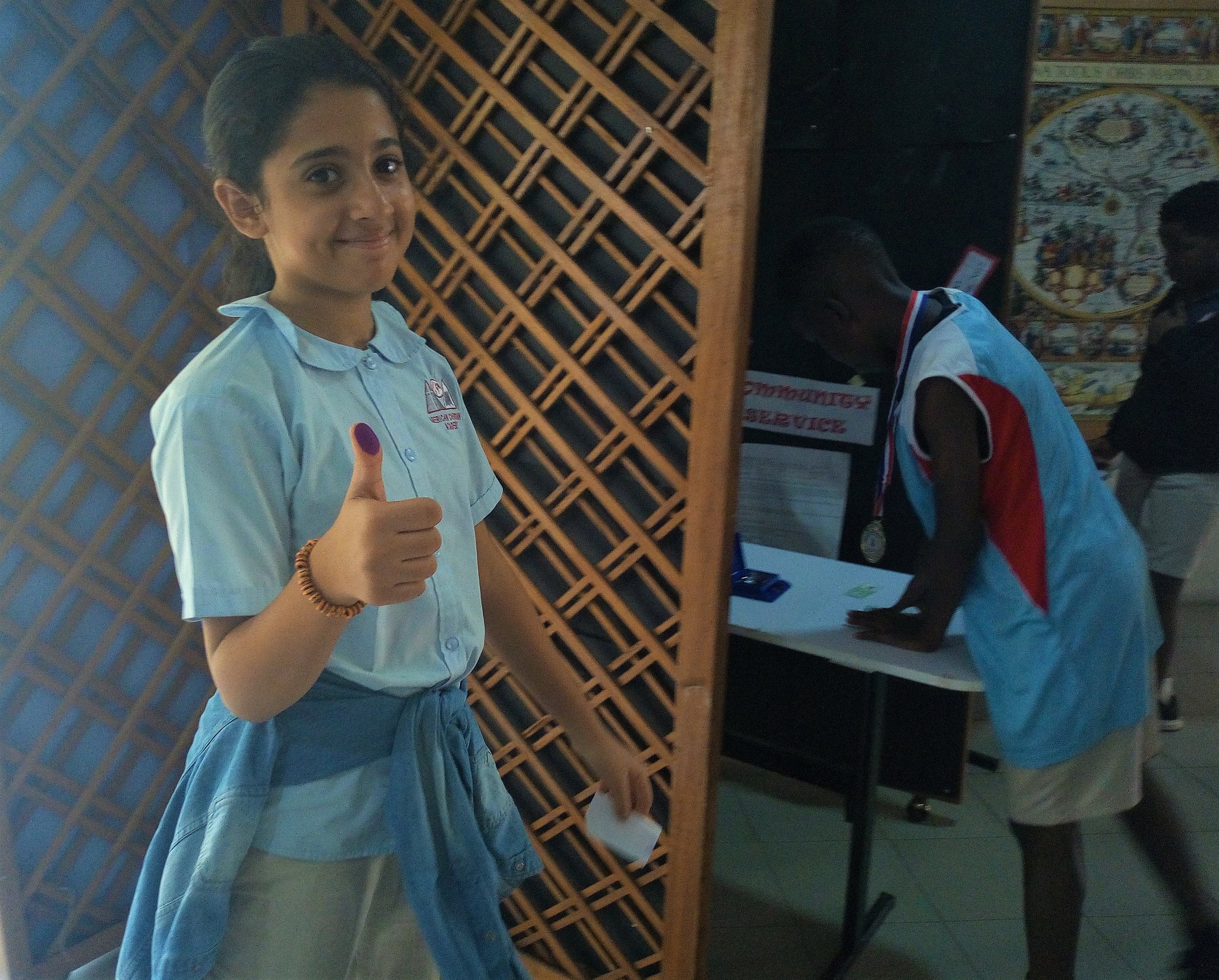 Elementary School students learned about the importance of voting and knowing the specific values held by each party/candidate. Mock elections were held in JC Hall on Tuesday to give students a first-hand experience of what it is like for their parents and other citizens on election day!