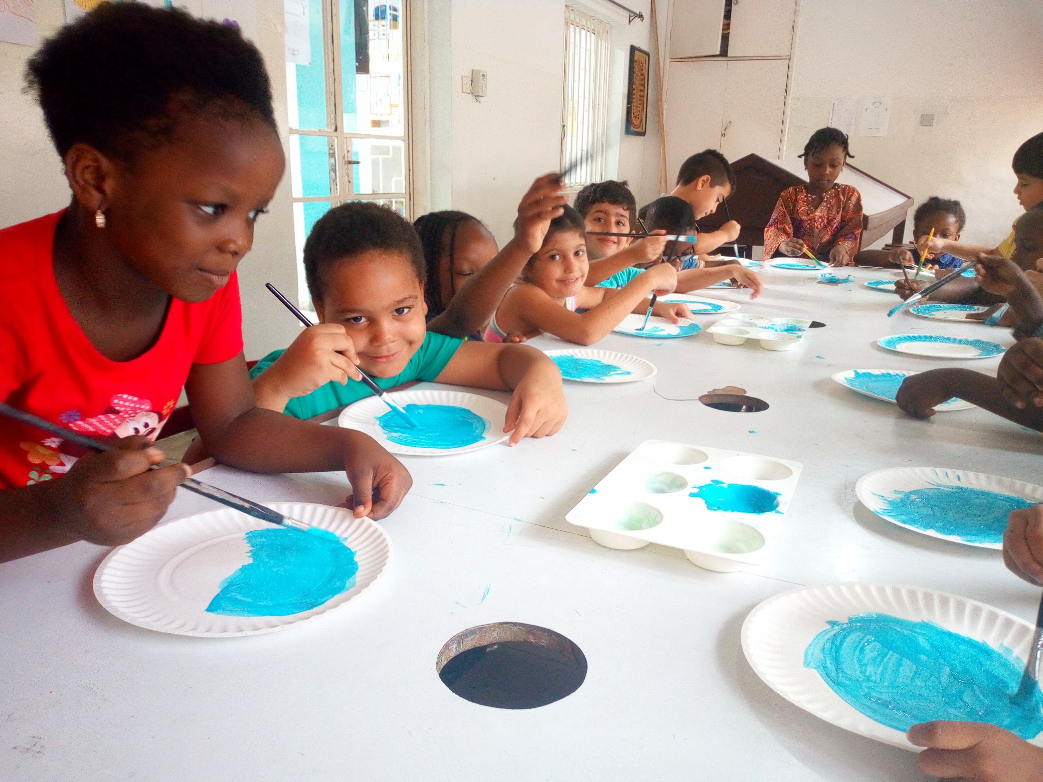 The KG classes painted peacocks!