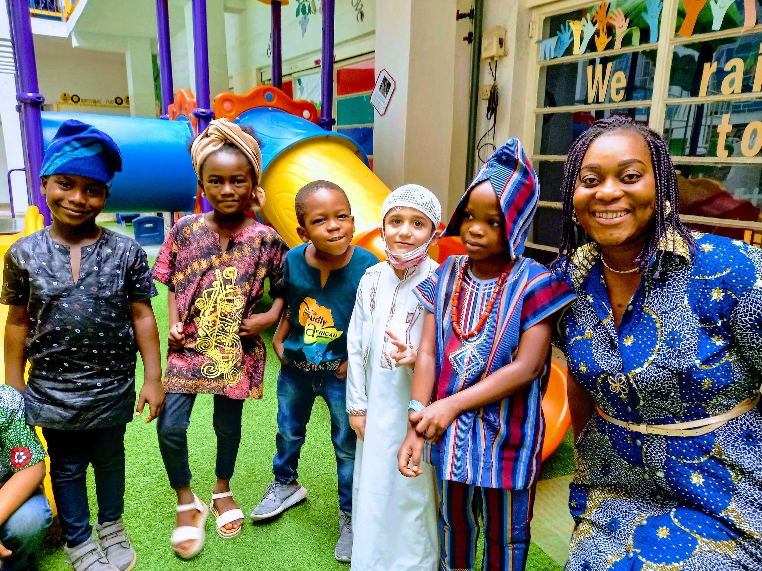  Cultural Day for Spirit Week at ACA! Students and teachers dressed in their native attire: Indian, Yoruba, Lebanese, American, Igbo, etc. 