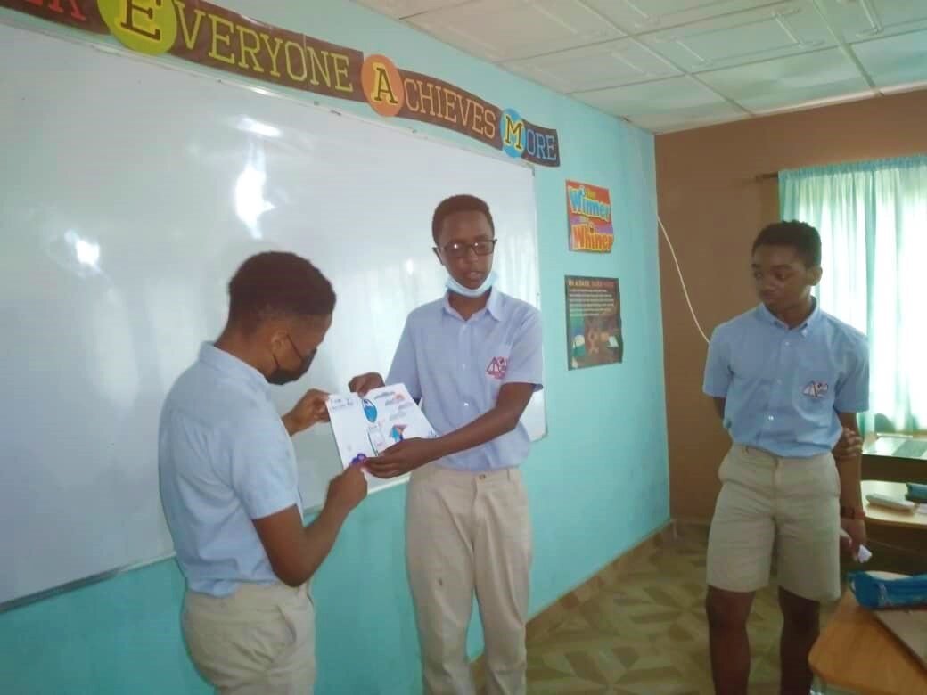  In 8th grade Literature class, the students presented literary analyses of well-known poems. 
