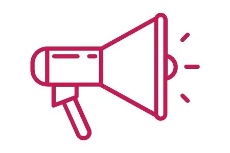 Graphic of a megaphone.