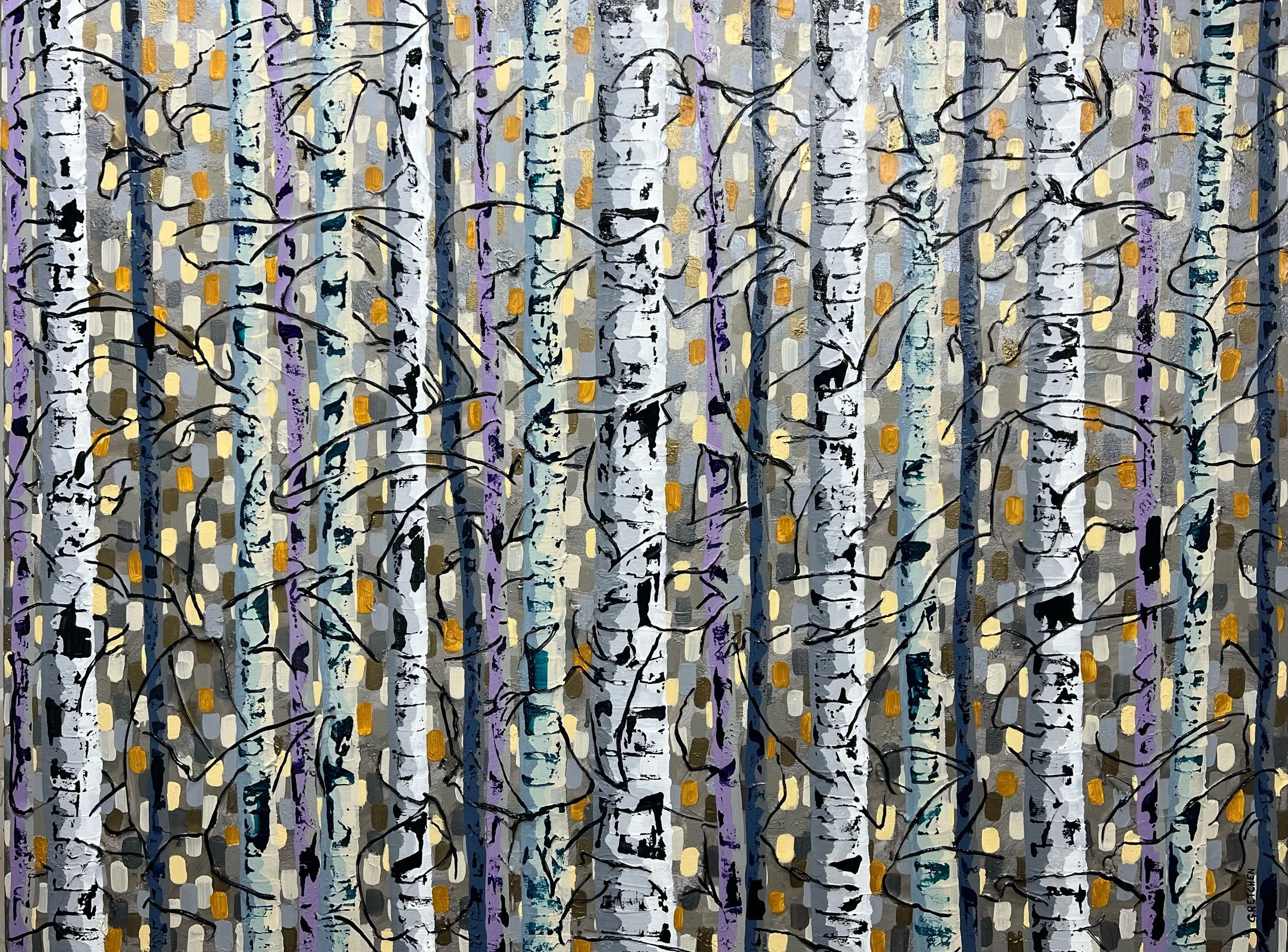 “Mosaic Branches” 48 x 36